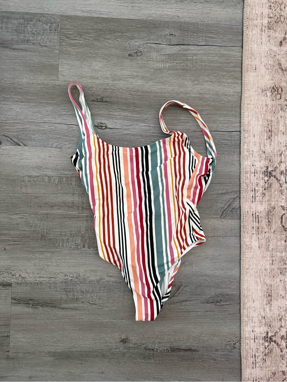 Madewell Multicolor Vertical Stripe One-Piece Swimsuit